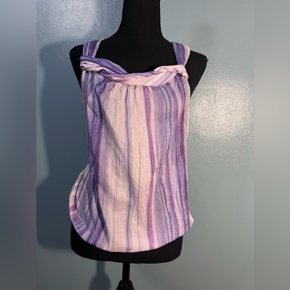 Purple Striped Women's Top